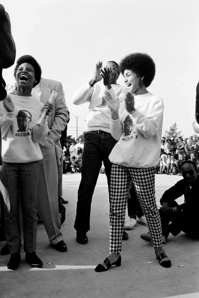 Gordon Parks (American, 1912-2006) 'Sanamu Nyeusi (left) and Hasani Soto (right) of the US Organization at the Watts rally, Will Rogers Park, Los Angeles' 1966