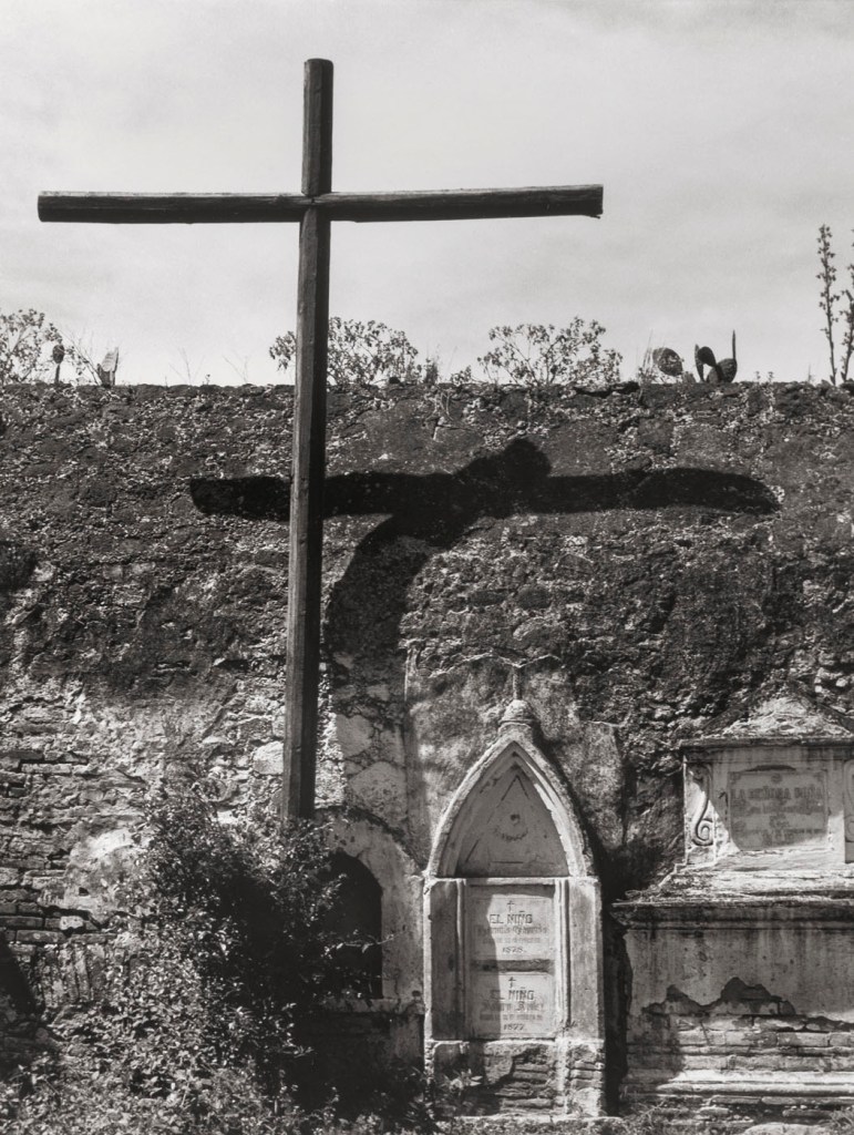 Manuel Carrillo (Mexican, 1906-1989) 'Untitled (Cross, human shadow, Tepeapulco, Mexico)' (Sin título (Cruz, sombra humana, Tepeapulco, México)) 1973