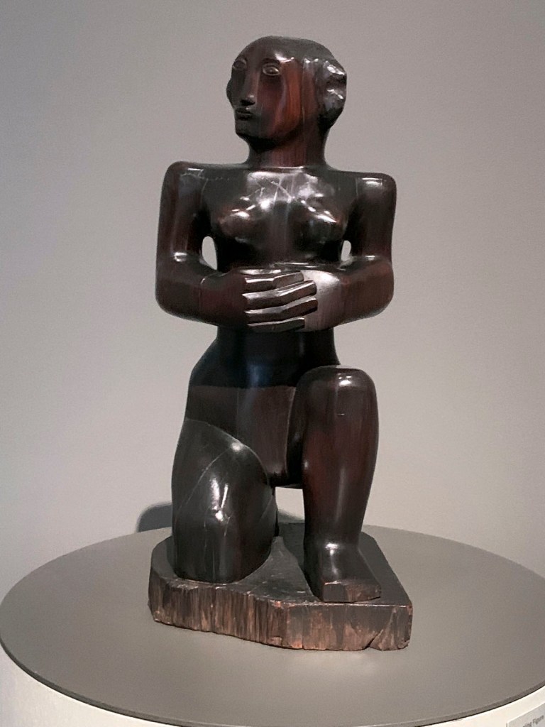 Barbara Hepworth (British, 1903-1975) 'Kneeling Figure' 1932 (installation view)