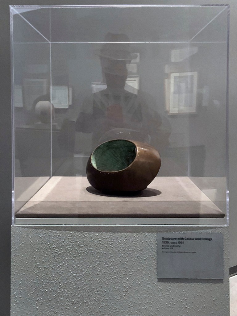 Barbara Hepworth (British, 1903-1975) 'Sculpture with Colour and Strings' 1939 (installation view)