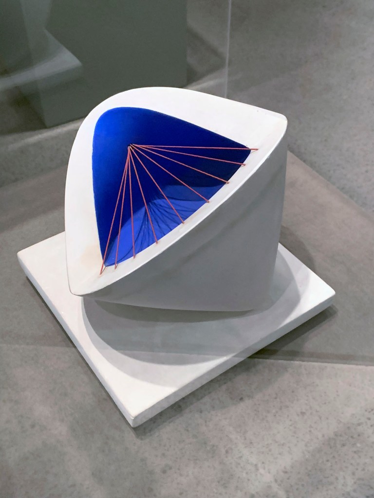 Barbara Hepworth (British, 1903-1975) 'Sculpture with Colour (Deep Blue and Red) [6]' 1940 (installation view)
