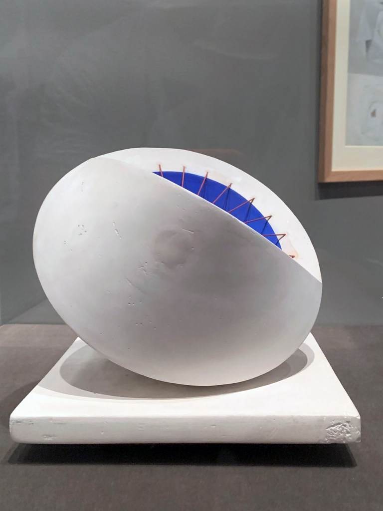 Barbara Hepworth (British, 1903-1975) 'Sculpture with Colour (Deep Blue and Red) [6]' 1940 (installation view)