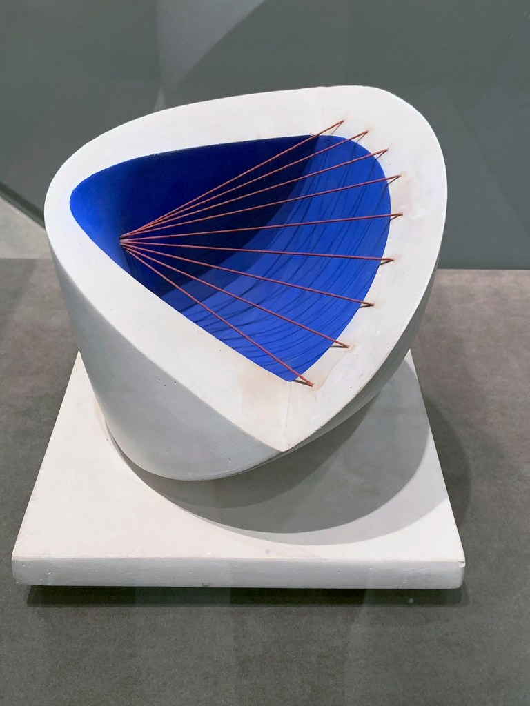Barbara Hepworth (British, 1903-1975) 'Sculpture with Colour (Deep Blue and Red) [6]' 1940 (installation view)