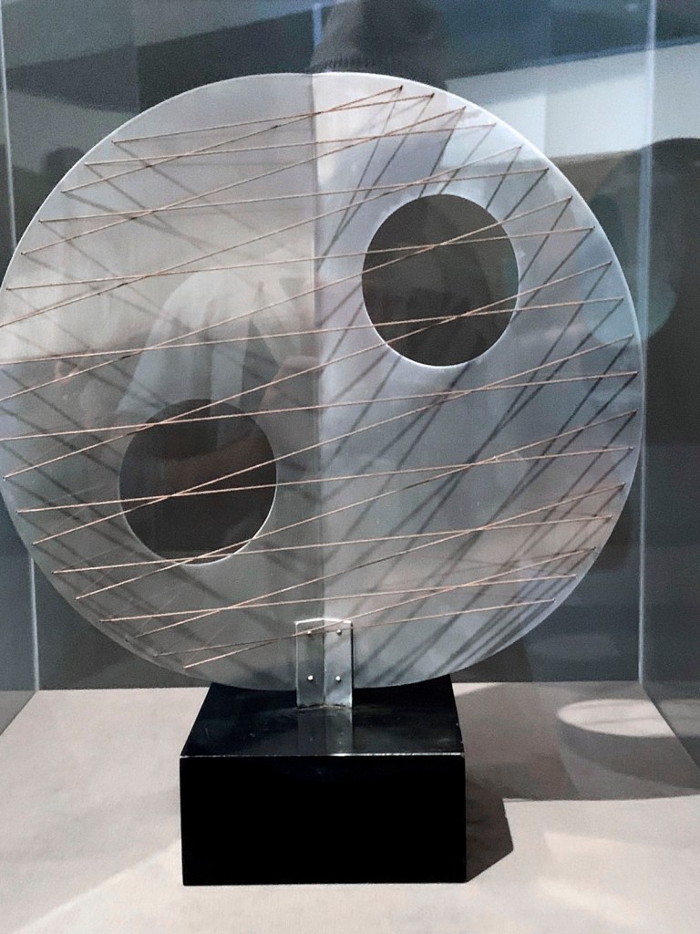 Barbara Hepworth (British, 1903-1975) 'Disc with Strings (Moon)' 1969 (installation view)