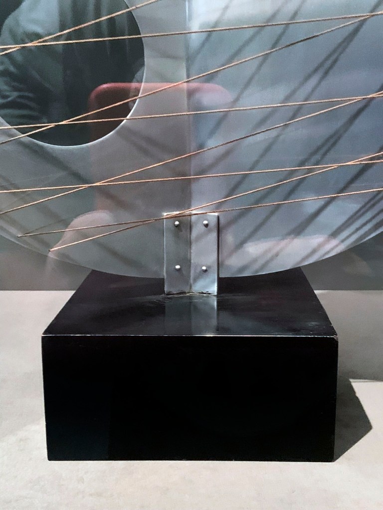 Barbara Hepworth (British, 1903-1975) 'Disc with Strings (Moon)' 1969 (installation view)
