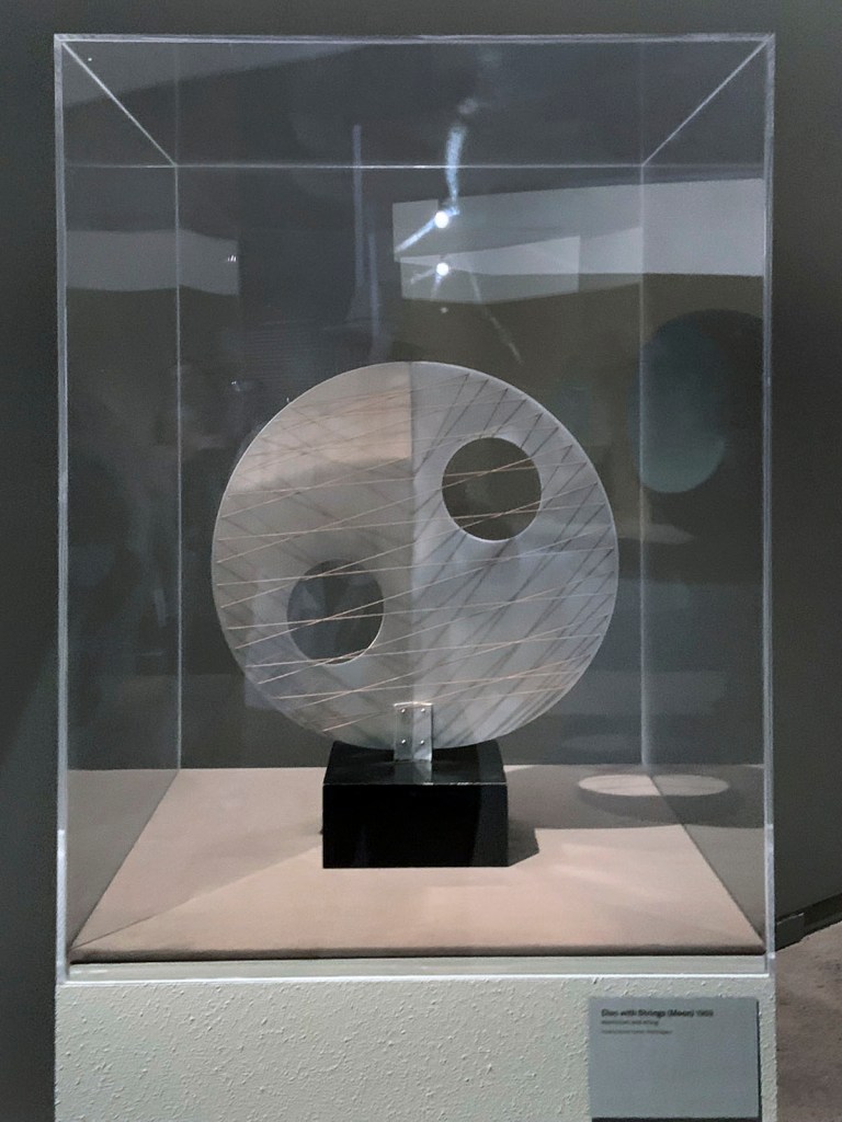 Barbara Hepworth (British, 1903-1975) 'Disc with Strings (Moon)' 1969 (installation view)