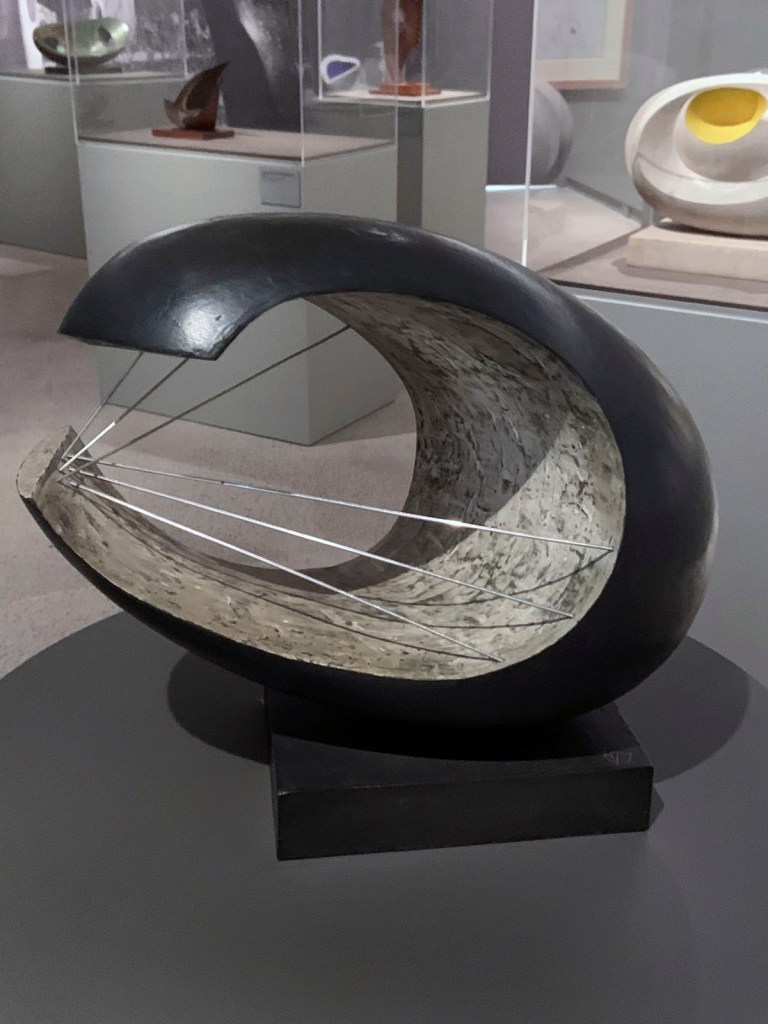 Barbara Hepworth (British, 1903-1975) 'Curved Form (Wave II)' 1959 (installation view)