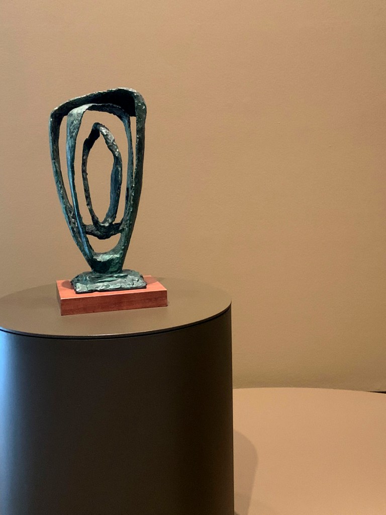 Barbara Hepworth (British, 1903-1975) 'Maquette (Variation on a Theme)' 1958 (installation view)