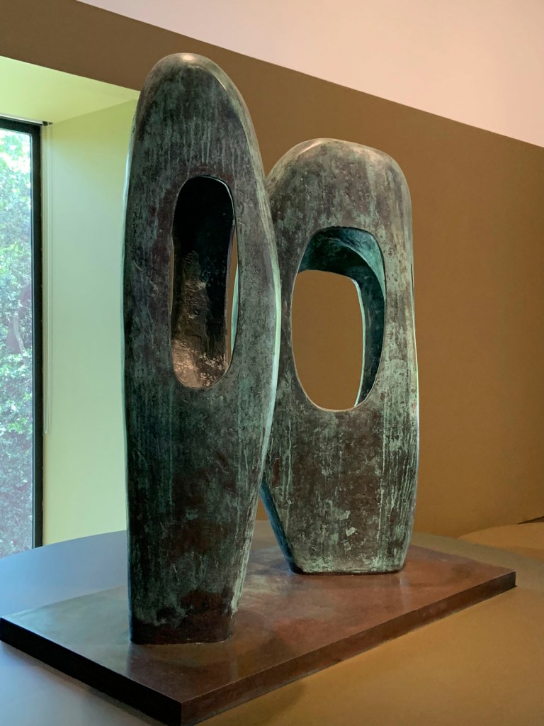 Barbara Hepworth (British, 1903-1975) 'Twin Forms in Echelon' 1961 (installation view)