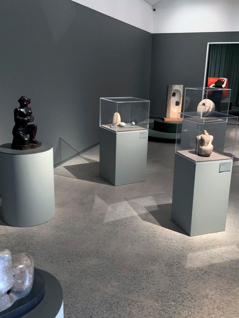 Installation view of the exhibition 'Barbara Hepworth: In Equilibrium' at the Heide Museum of Modern Art, Melbourne