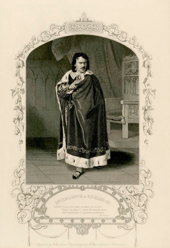 George Hollis (British, 1793-1842) (engraver) 'Mr Couldock as Richard III' 1851