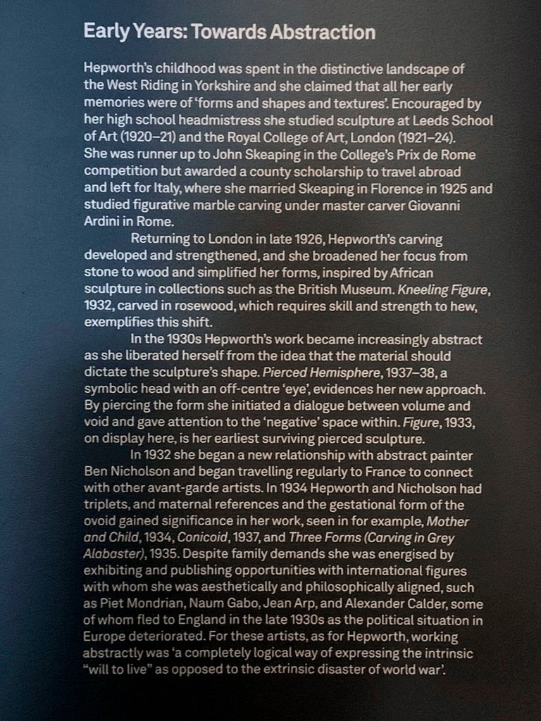 Early Years: Towards Abstraction wall text