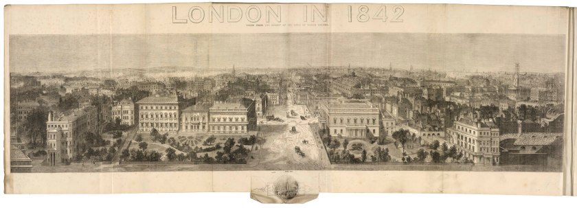 Ebenezer Landells (engraver) et al 'London in 1842, Taken from the Summit of the Duke of York's Column (north view)'