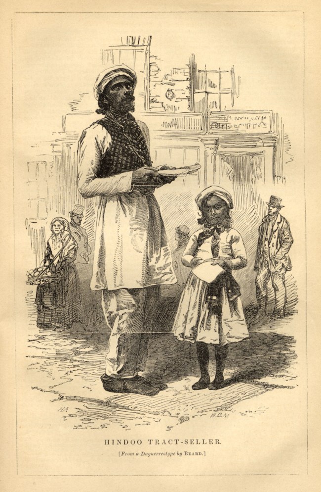 'Hindoo Tract-Seller' (From a Daguerreotype by BEARD)