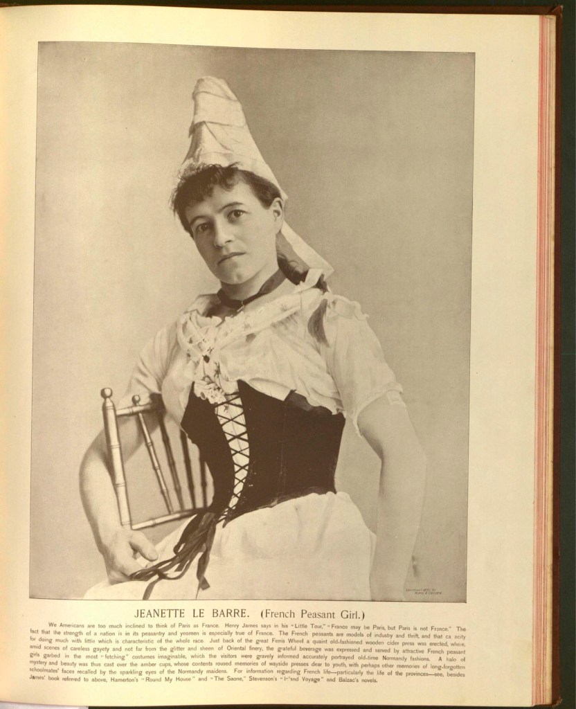 Unknown photographer. 'Jeanette Le Barre. (French Peasant Girl.)' c. 1894