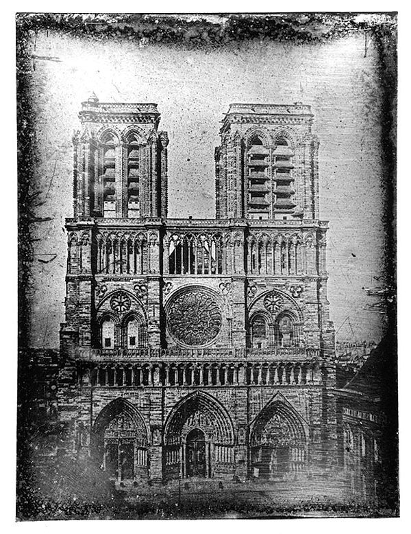 Studio of Noël Marie Paymal Lerebours (France) (French, 1807-1873) 'West façade of Notre Dame cathedral, Paris' 1839-1840