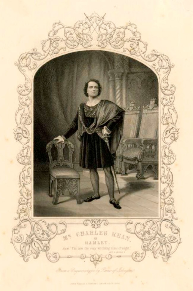 Engraver unknown (British) 'Mr Charles Kean as Hamlet' 1851