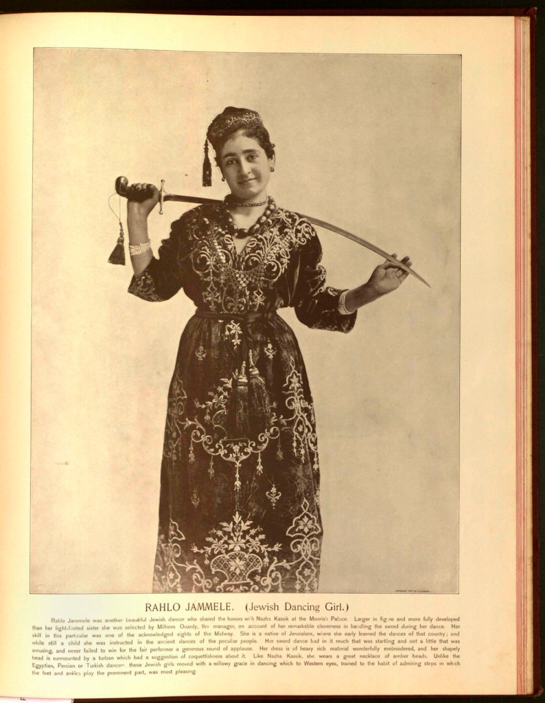 Unknown photographer. 'Rahlo Jammele. (Jewish Dancing Girl.)' c. 1894 from the exhibition 'Documentary Genealogies: Photography 1848-1917' at the Museo Nacional Centro de Arte Reina Sofía, Madrid, Nov 2022 - Feb 2023
