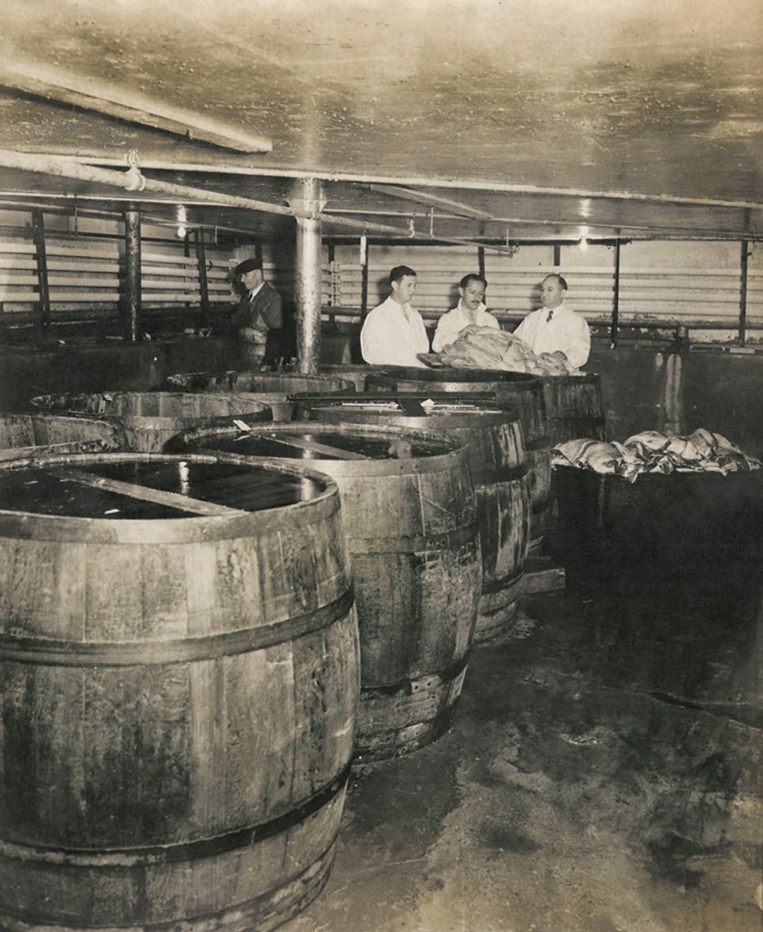 Unknown photographer (American) 'Vienna Beef Factory, curing pastrami Chicago, IL' c. 1950s