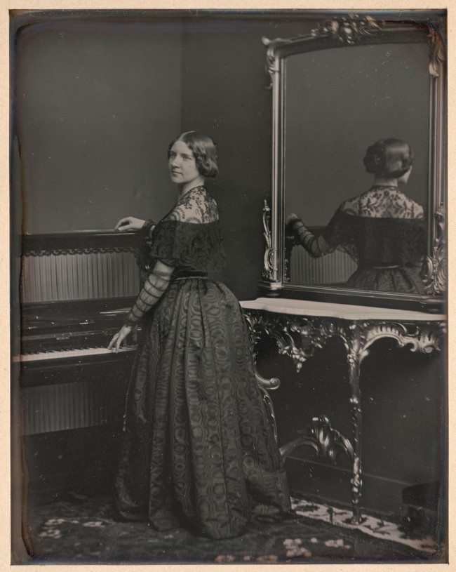 Studio of William Edward Kilburn (English, 1818-1881) (234 Regent St, London) 'Portrait of Jenny Lind standing at a piano' 1848