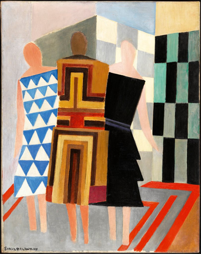 Sonia Delaunay (French born Ukraine, 1885-1979) 'Simultaneous Dresses (Three Women, Forms, Colours)' 1925