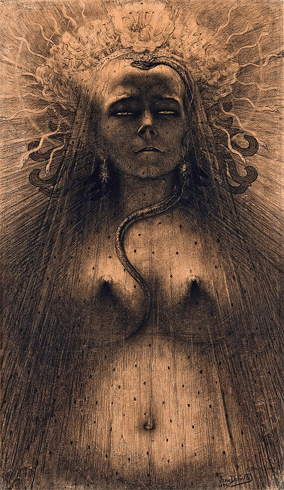 Jean Delville (Belgian, 1867-1953) 'The Idol of Perversity' (L'idole de la perversite) 1891 Jean Delville (Belgian, 1867-1953) 'The Idol of Perversity' (L'idole de la perversite) 1891
