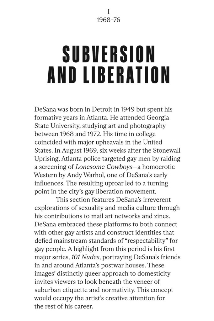 Jimmy DeSana Subversion and Liberation wall text