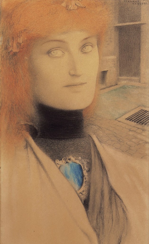 Fernand Khnopff (1858-1921) 'Who Shall Deliver Me? (Christina Georgina Rossetti)' 1891 Fernand Khnopff (1858-1921) 'Who Shall Deliver Me? (Christina Georgina Rossetti)' 1891