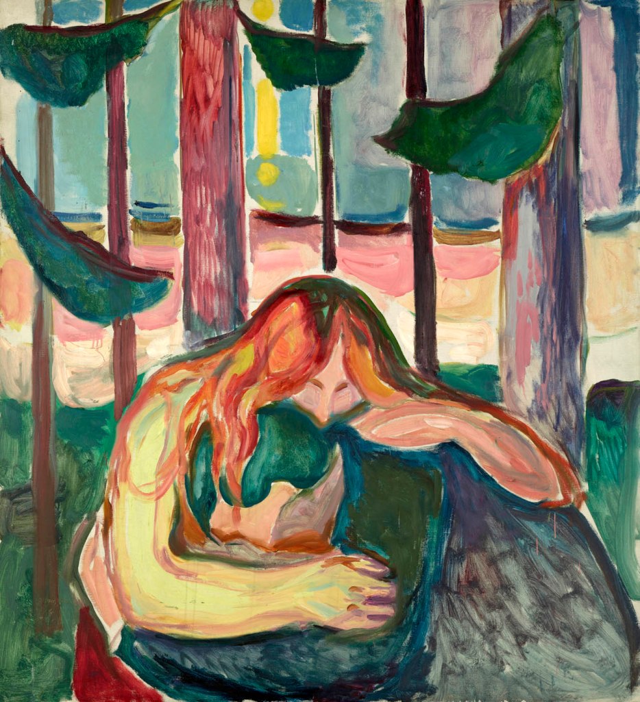 Edvard Munch (1863-1944) 'Vampire in the forest' 1916-1918 Edvard Munch (1863-1944) 'Vampire in the forest' 1916-1918
