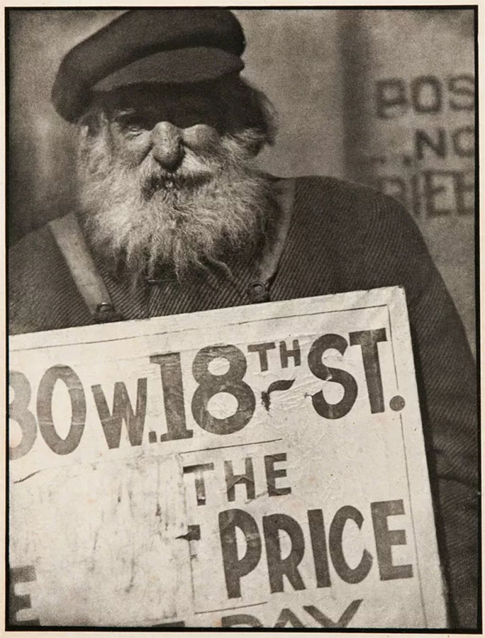 Paul Strand (American, 1890-1976) 'Sandwich Man, New York' 1916