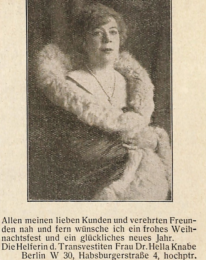 'Advertisement by the Hella Knabe tailoring studio' 1932 'Advertisement by the Hella Knabe tailoring studio' 1932