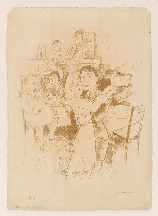 Jeanne Mammen (German, 1890-1976) 'Damenbar' (Lesbian Bar) c. 1930-1932 Jeanne Mammen (German, 1890-1976) 'Damenbar' (Lesbian Bar) c. 1930-1932