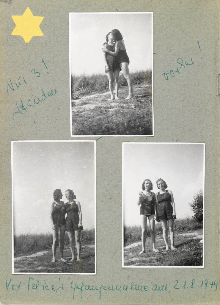 Unknown photographer. 'Photographs from Elisabeth (Lilly) Wust's diary entry on the deportation of her Jewish partner Felice Schragenheim to the Theresienstadt concentration camp' August 21, 1944 Unknown photographer. 'Photographs from Elisabeth (Lilly) Wust's diary entry on the deportation of her Jewish partner Felice Schragenheim to the Theresienstadt concentration camp' August 21, 1944