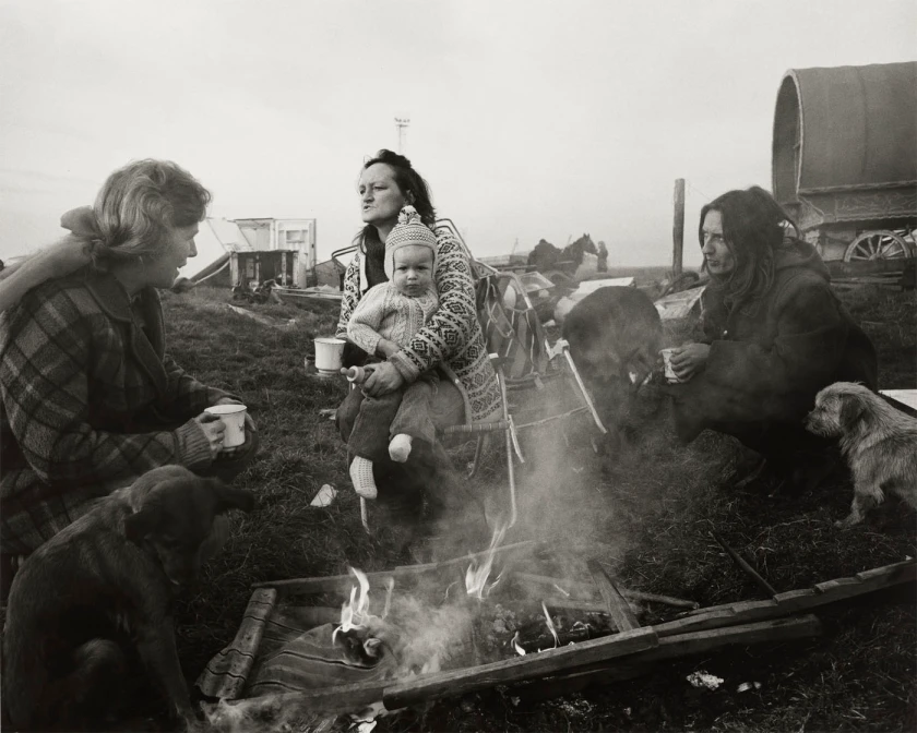 Chris Killip (Isle of Man, 1946-2020) 'Margaret, Rosie, and Val, Seacoal Camp, Lynemouth, Northumberland' 1983