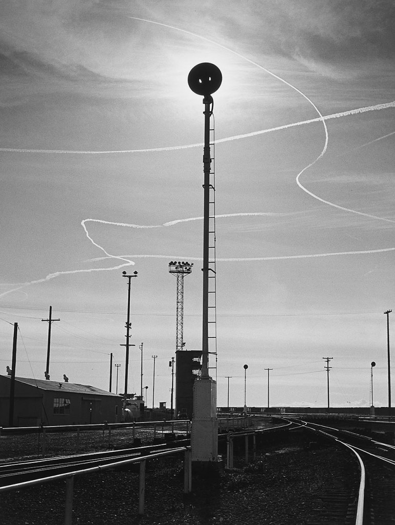 Ansel Adams (American, 1902-1984) 'Rails and Jet Trails, Roseville, California' c. 1953