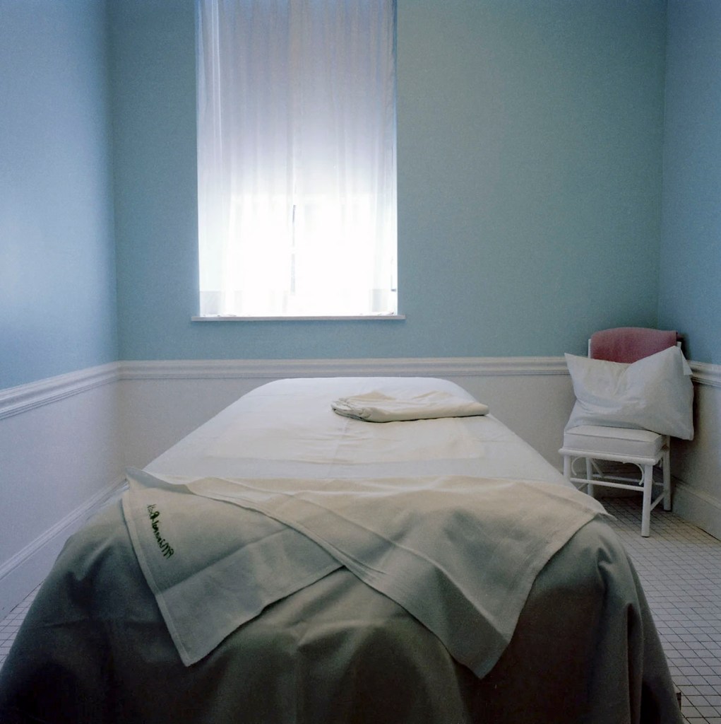 Lucinda Devlin (American, b. 1947) 'Massage Room, Greenbrier Hotel, White Sulphur Springs, WV' 1989