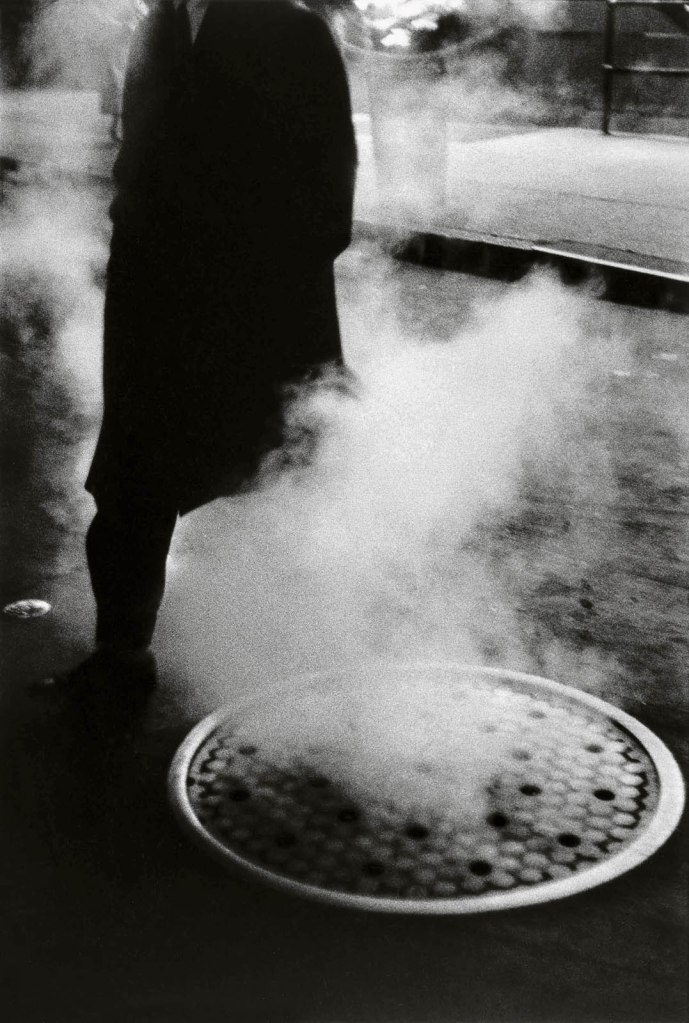 Louis Stettner (American, 1922-2016) 'Manhole, Times Square, New York' [Tapa de alcantarilla, Times Square, Nueva York] 1954 from the exhibition 'Louis Stettner' at Fundación MAPFRE Recoletos Room (Madrid), June - August, 2023