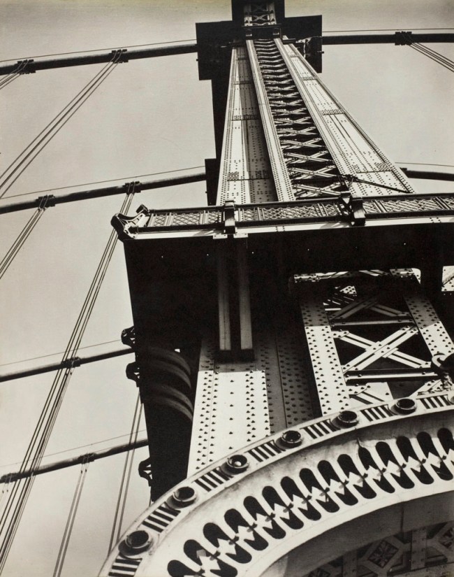 Berenice Abbott (American, 1898-1991) 'Manhattan Bridge, Looking Up' 1936