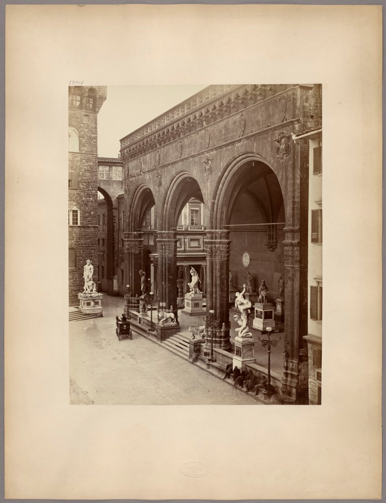 Fratelli Alinari (founded 1852) Leopoldo Alinari (Italian, 1832-1865) Romualdo Alinari (Italian, 1830-1891) Giuseppe Alinari (Italian, 1836-1890) 'Florence: Loggia dei Lanzi' c. 1870