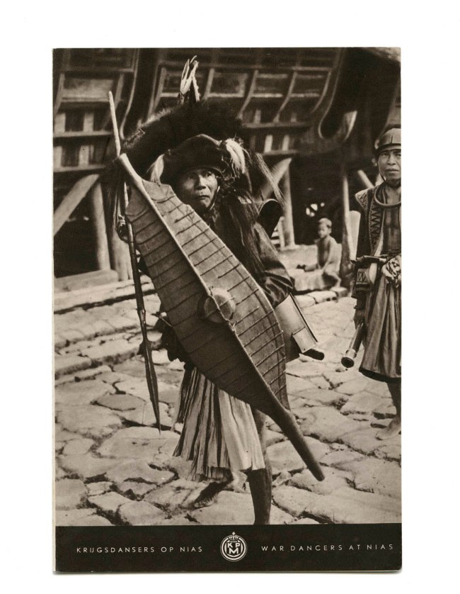 Unknown photographer. 'Krugdansers op Nias / War Dancers at Nias' April 1938