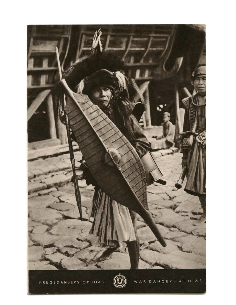Unknown photographer. 'Krugdansers op Nias / War Dancers at Nias' April 1938