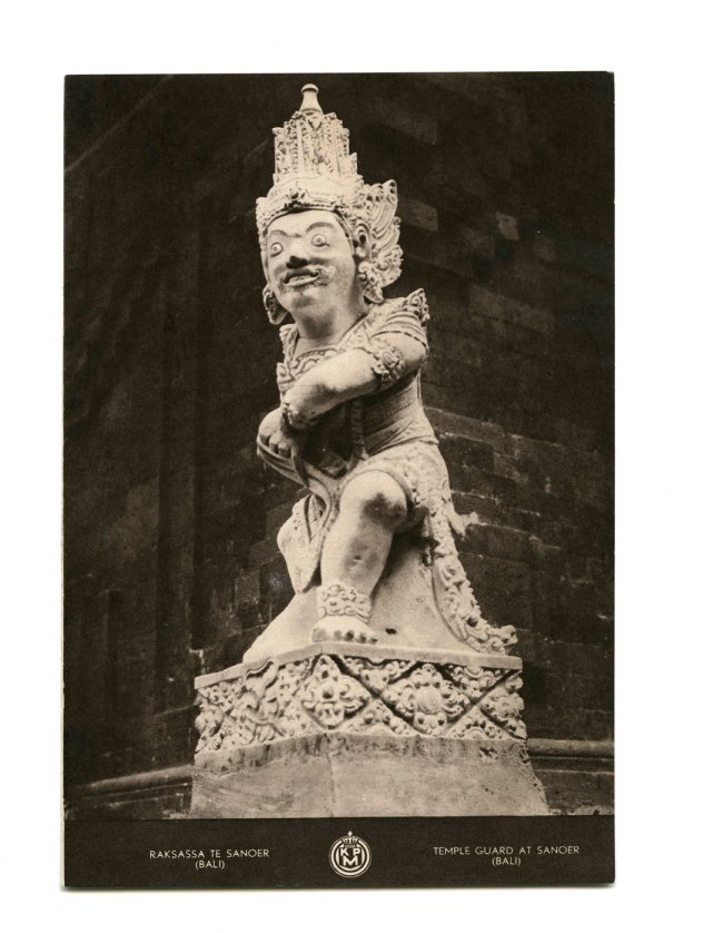 Unknown photographer. 'Raksassa Te Sanoer (Bali) / Temple Guard at Sanoer (Bali)' December 1938
