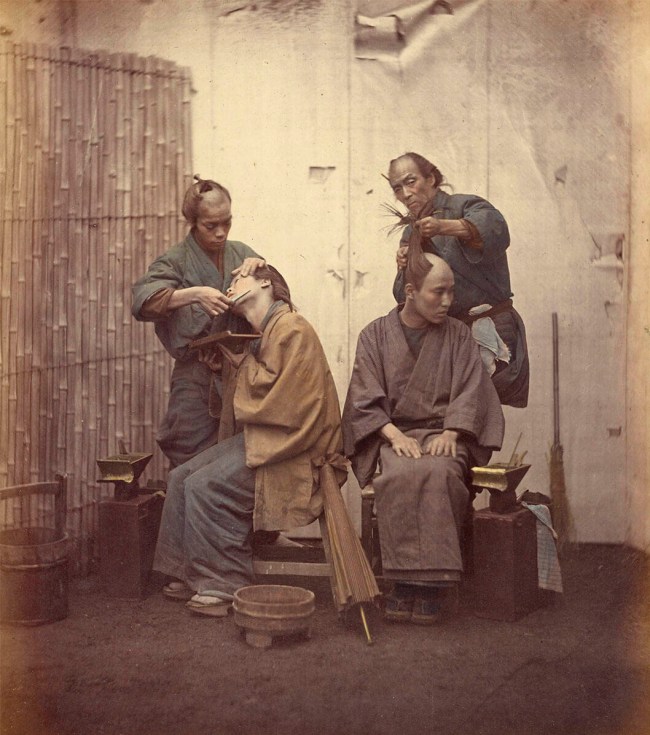 Felice Beato (Italian-British, 1832-1909) 'Barbers' 1868