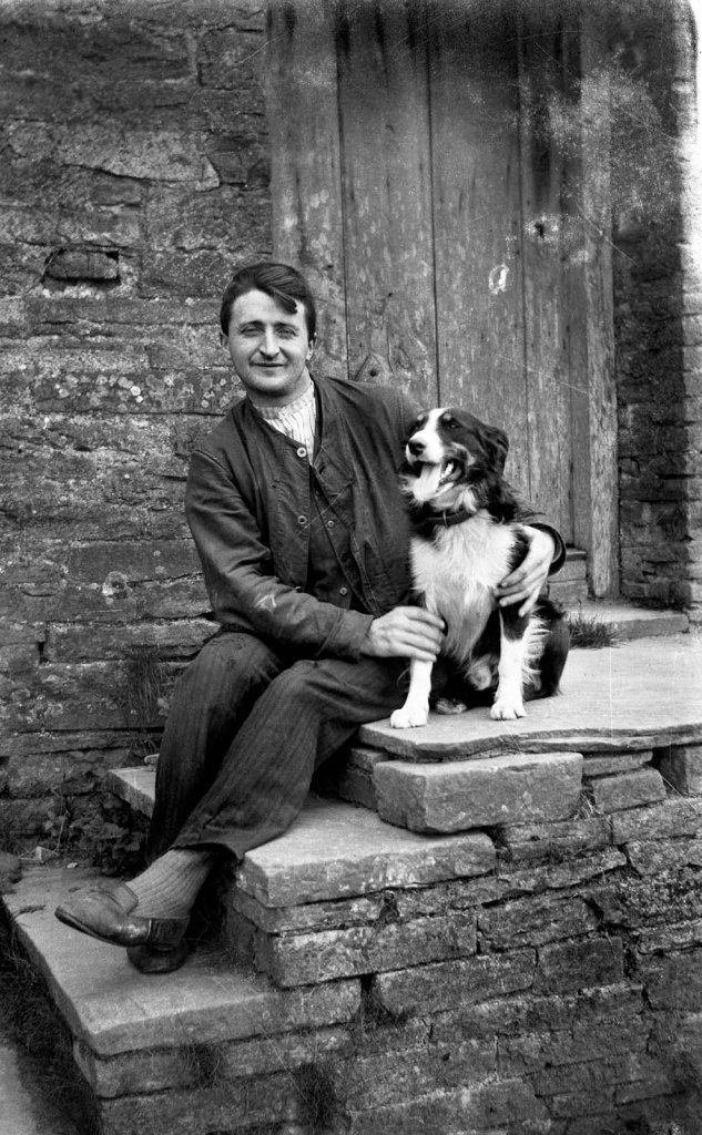 Richard Jenkins (British, 1890-1964) 'Untitled [Man and dog]' Nd