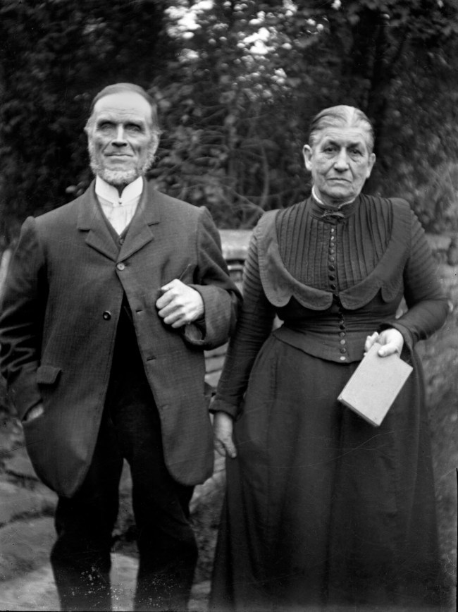 Richard Jenkins (British, 1890-1964) 'Untitled [Husband and wife]' Nd from the exhibition 'Golden Valley Faces: The photographs of Richard Jenkins' at the Café Gallery, Hay Castle, Hay-on-Wye