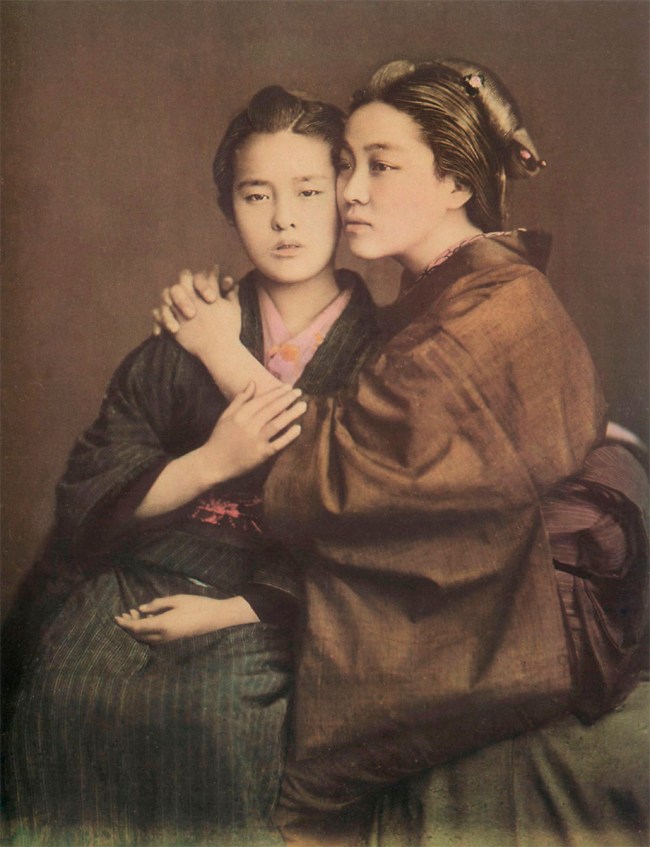 Baron Raimund von Stillfried (Austrian, 1839-1911) 'Double portrait' c. 1880