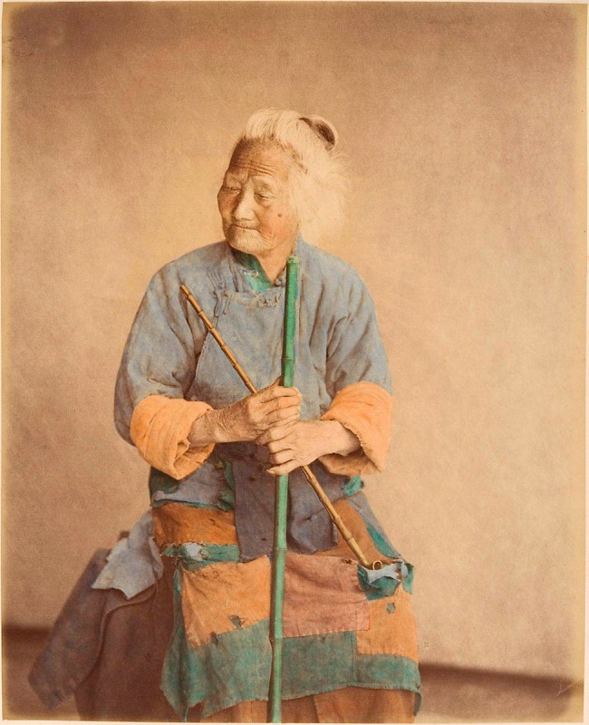 Baron Raimund von Stillfried (Austrian, 1839-1911) 'Old beggar' 1870s