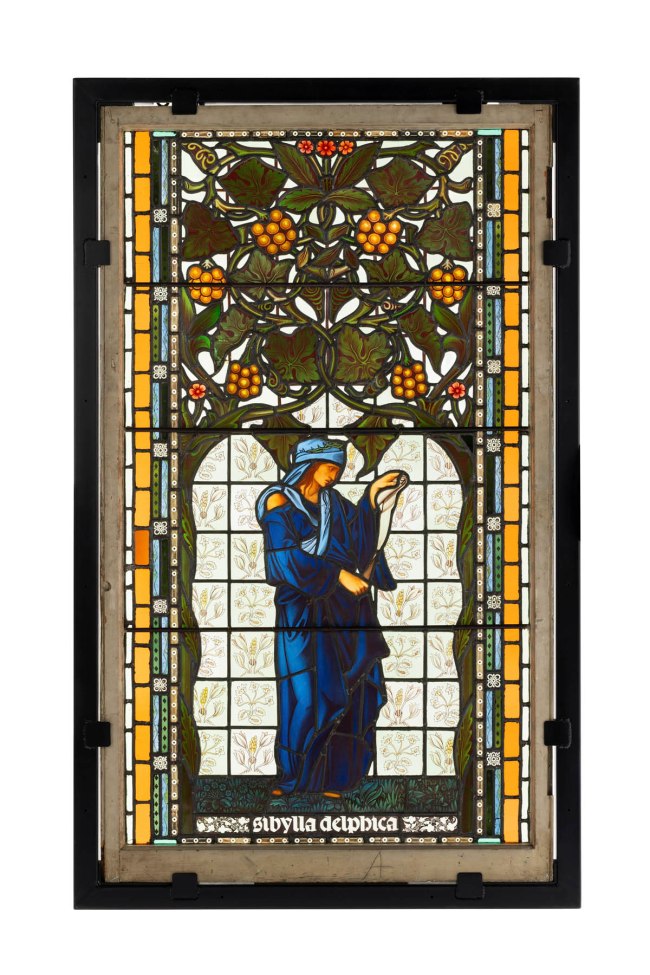 Sir Edward Coley Burne-Jones (English, 1833-1898)(designer) William Morris Workshops (maker, England) 'Stained glass window, 'The Delphic Sibyl'' 1869-1875