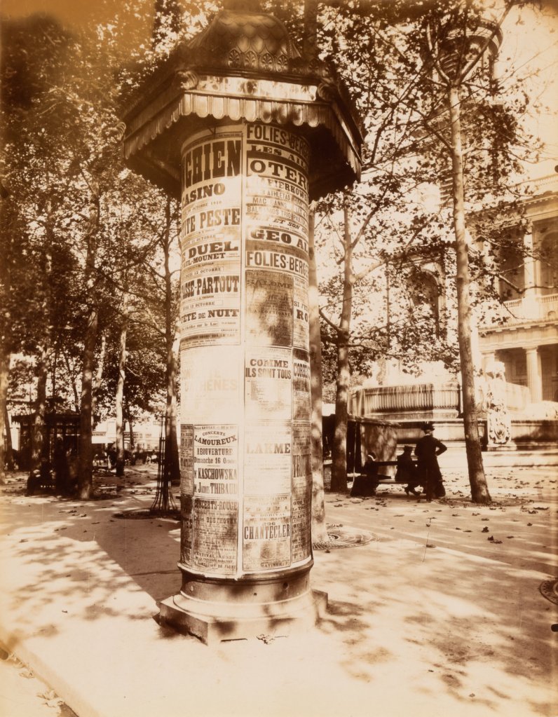 Eugène Atget (French, 1857-1927) 'Colonne Moris (Place Saint Sulpice)' 1910