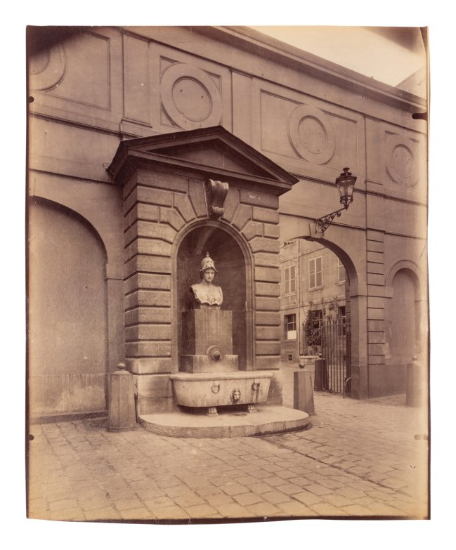 Eugène Atget (French, 1857-1927) 'Fontaine Minerve, Institut' 1899